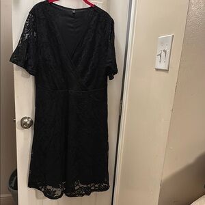 Elegant Black Lace Dress